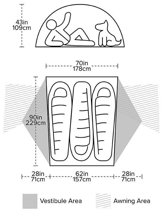 Big Agnes Copper Spur HV UL3 Bikepack Gray-Silver 4 Big Agnes Copper Spur HV UL3 Bikepack Gray-Silver - Afbeelding 2