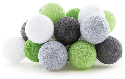 Cotton Ball Lights Outdoor Regular Light String Starter Kit Green 4 Cotton Ball Lights Outdoor Regular Light String Starter Kit Green - Afbeelding 2