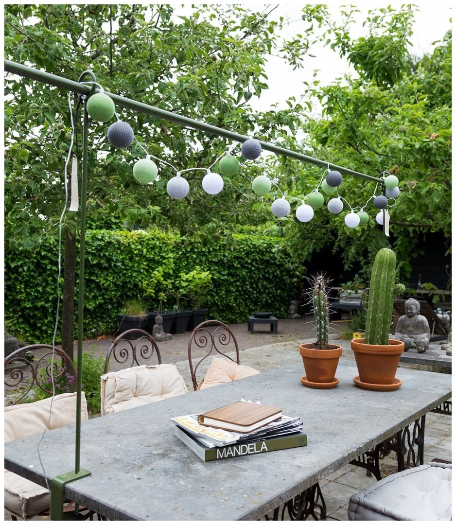 Cotton Ball Lights Outdoor Regular Light String Starter Kit Green 5 Cotton Ball Lights Outdoor Regular Light String Starter Kit Green - Afbeelding 3