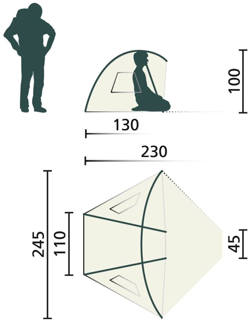 Jack Wolfskin Beach Shelter III White Pepper 4 Jack Wolfskin Beach Shelter III White Pepper - Afbeelding 2