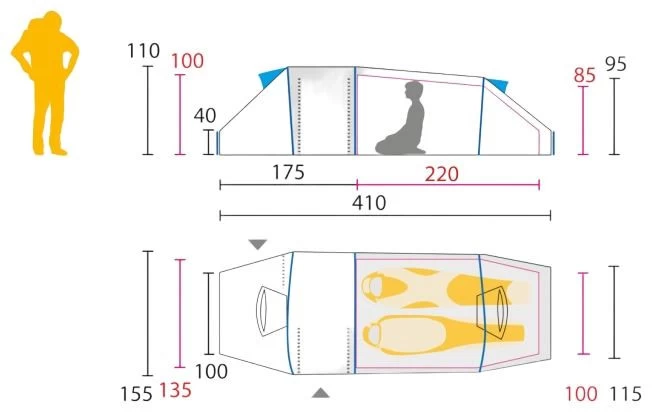 Jack Wolfskin Lighthouse II RT Steel Blue 4 Jack Wolfskin Lighthouse II RT Steel Blue - Afbeelding 2