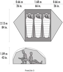 MSR FreeLite 3 V3 Green -Buitenkampeertent Winkel msr freelite 3 green 2