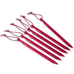 MSR Groundhog Tent Stake Kit 6pcs Red