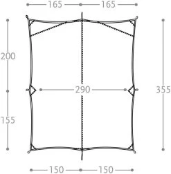 Nigor Iphis Tarp -Buitenkampeertent Winkel nigor iphis willow bough green 290 x 355 willow bough green 8
