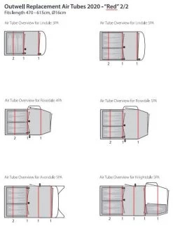 Outwell Air Repair Tube - Red -Buitenkampeertent Winkel outwell air repair tube red transparent 2
