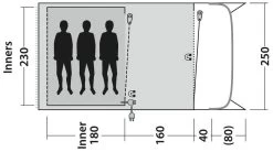 Outwell Ashwood 3 Dark Leaf -Buitenkampeertent Winkel outwell ashwood 3 dark leaf 2 1