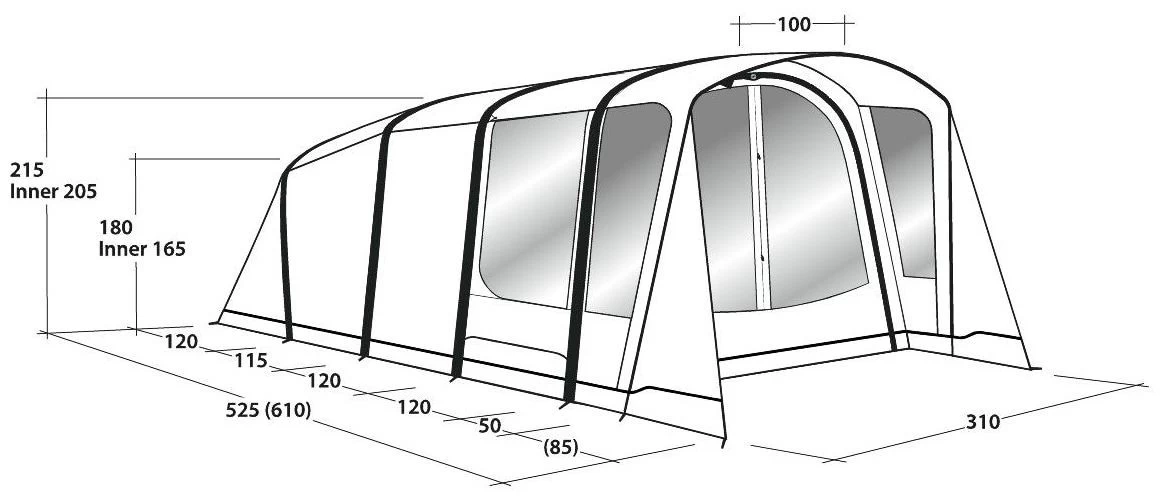 Outwell Avondale 4PA Green 4 Outwell Avondale 4PA Green - Afbeelding 2
