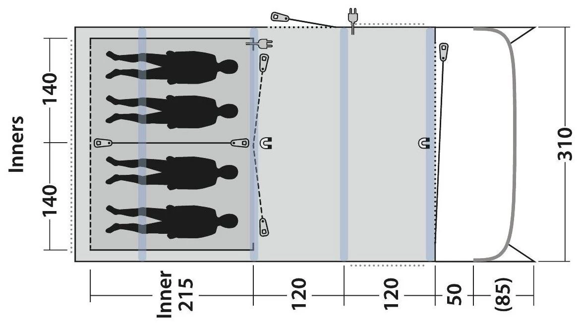 Outwell Avondale 4PA Green 5 Outwell Avondale 4PA Green - Afbeelding 3
