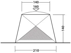 Outwell Compton Beach Shelter Blue -Buitenkampeertent Winkel outwell compton beach shelter blue 2