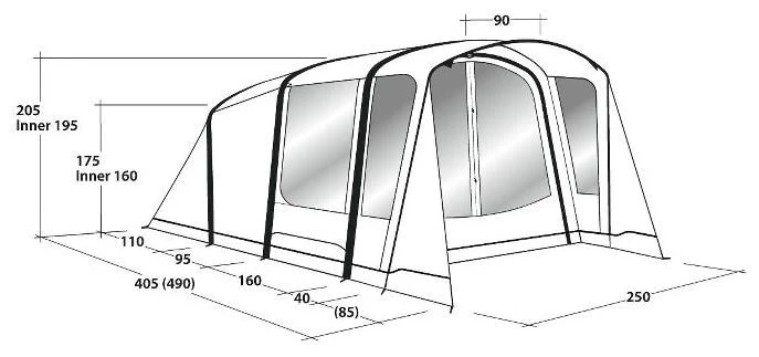 Outwell Elmdale 3PA Demo Green 4 Outwell Elmdale 3PA Demo Green - Afbeelding 2