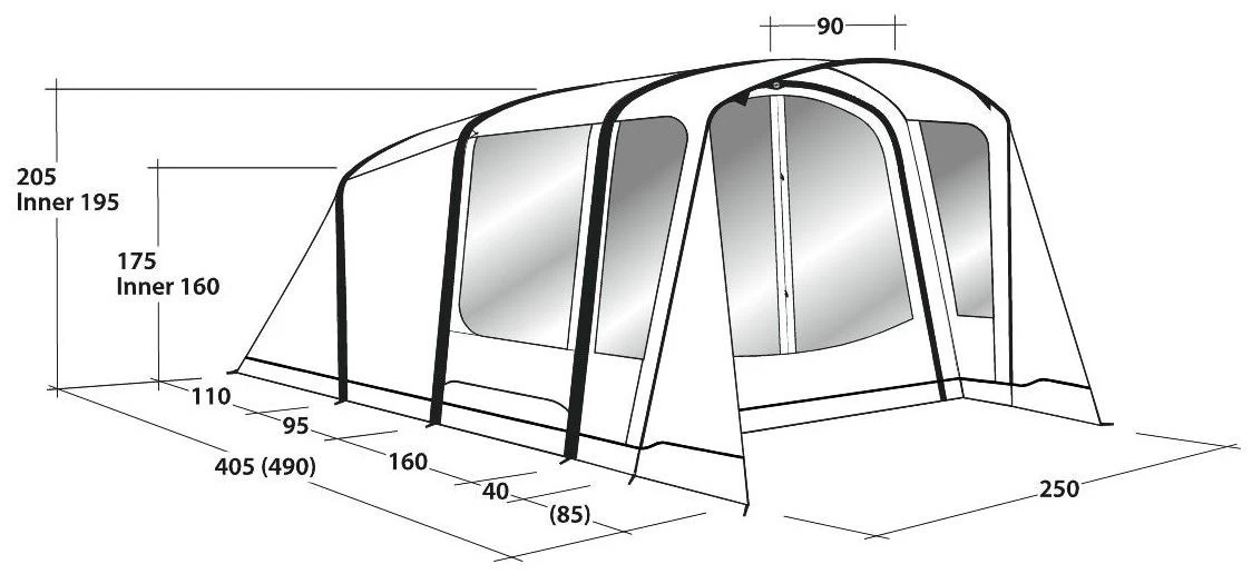 Outwell Elmdale 3PA Demo Green 5 Outwell Elmdale 3PA Demo Green - Afbeelding 3
