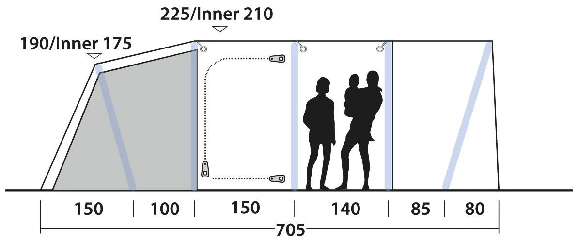 Outwell Forestville 6SA Navy Night 5 Outwell Forestville 6SA Navy Night - Afbeelding 3