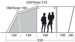 Outwell Hayward Lake 4ATC Demo 2022 Navy Night -Buitenkampeertent Winkel outwell hayward lake 4atc demo navy night 2