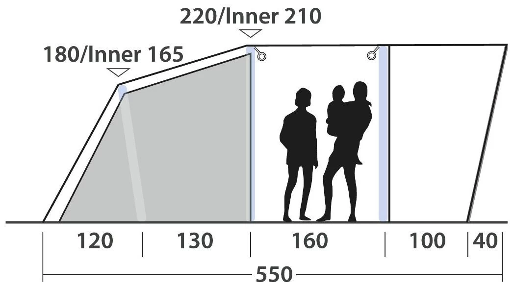 Outwell Hayward Lake 4ATC 2022 Navy Night 5 Outwell Hayward Lake 4ATC 2022 Navy Night - Afbeelding 3