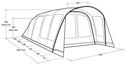 Outwell Hayward Lake 5ATC Navy Night 13 Outwell Hayward Lake 5ATC Navy Night -Buitenkampeertent Winkel outwell hayward lake 5atc navy night 1 3