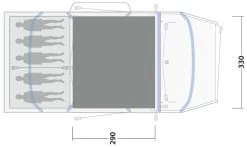 Outwell Jacksondale 5PA Woven Carpet Black-Grey -Buitenkampeertent Winkel outwell jacksondale 5pa woven carpet grey 2