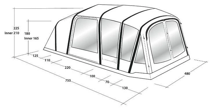 Outwell Jacksondale 7PA Green 4 Outwell Jacksondale 7PA Green - Afbeelding 2