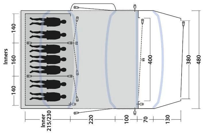 Outwell Jacksondale 7PA Green 5 Outwell Jacksondale 7PA Green - Afbeelding 3