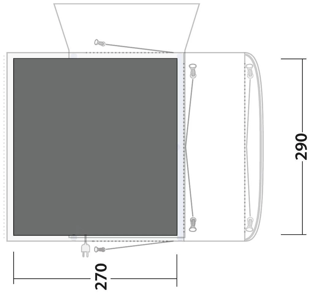 Outwell Jonesville 290 Footprint Black-Grey 3 Outwell Jonesville 290 Footprint Black-Grey