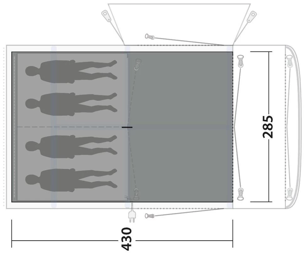 Outwell Jonesville 440SA Carpet Flat Woven Black-Grey 4 Outwell Jonesville 440SA Carpet Flat Woven Black-Grey - Afbeelding 2