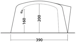 Outwell Knightdale 8PA -Buitenkampeertent Winkel outwell knightdale 8pa green 4