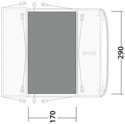 Outwell Maryville 260SA Flex Woven Carpet Black-Grey 7 Outwell Maryville 260SA Flex Woven Carpet Black-Grey -Buitenkampeertent Winkel outwell maryville 260sa flex woven carpet grey 2