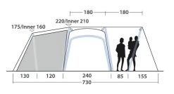 Outwell Mountain Lake 5ATC 2022 Navy Night 16 Outwell Mountain Lake 5ATC 2022 Navy Night -Buitenkampeertent Winkel outwell mountain lake 5atc navy night 18