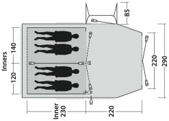 Outwell Nevada 4P Navy Night -Buitenkampeertent Winkel outwell nevada 4pe navy night 2