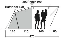 Outwell Oakwood 5 Dark Leaf -Buitenkampeertent Winkel outwell oakwood 5 dark leaf 2