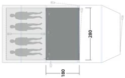 Outwell Parkdale 4PA Flat Woven Carpet -Buitenkampeertent Winkel outwell parkdale 4pa flat woven carpet grey 2