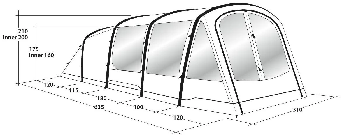 Outwell Parkdale 4PA Green 7 Outwell Parkdale 4PA Green - Afbeelding 5