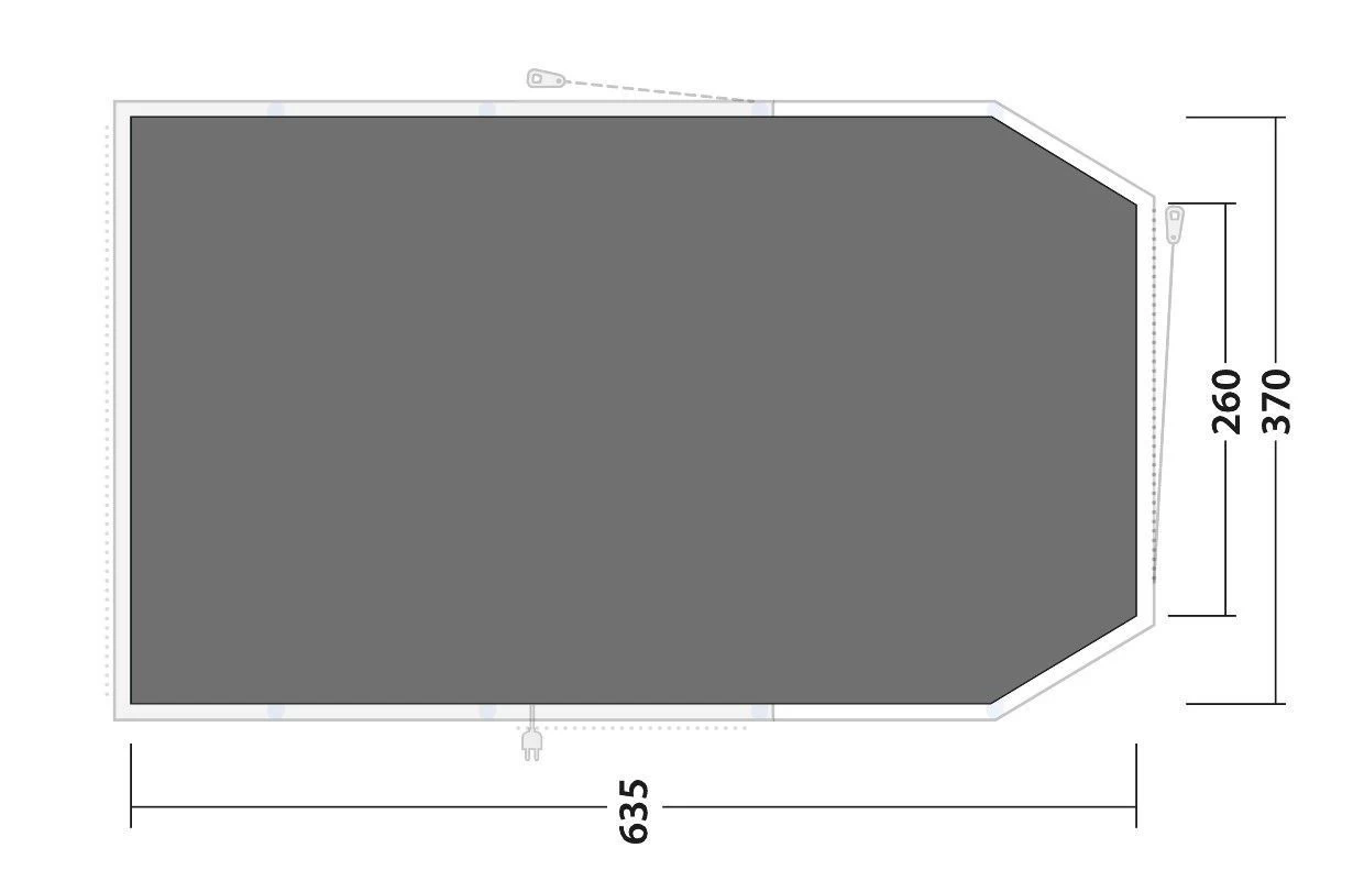 Outwell Parkdale 6PA Footprint With Integrated Toggle Up Front Black-Grey 4 Outwell Parkdale 6PA Footprint With Integrated Toggle Up Front Black-Grey - Afbeelding 2