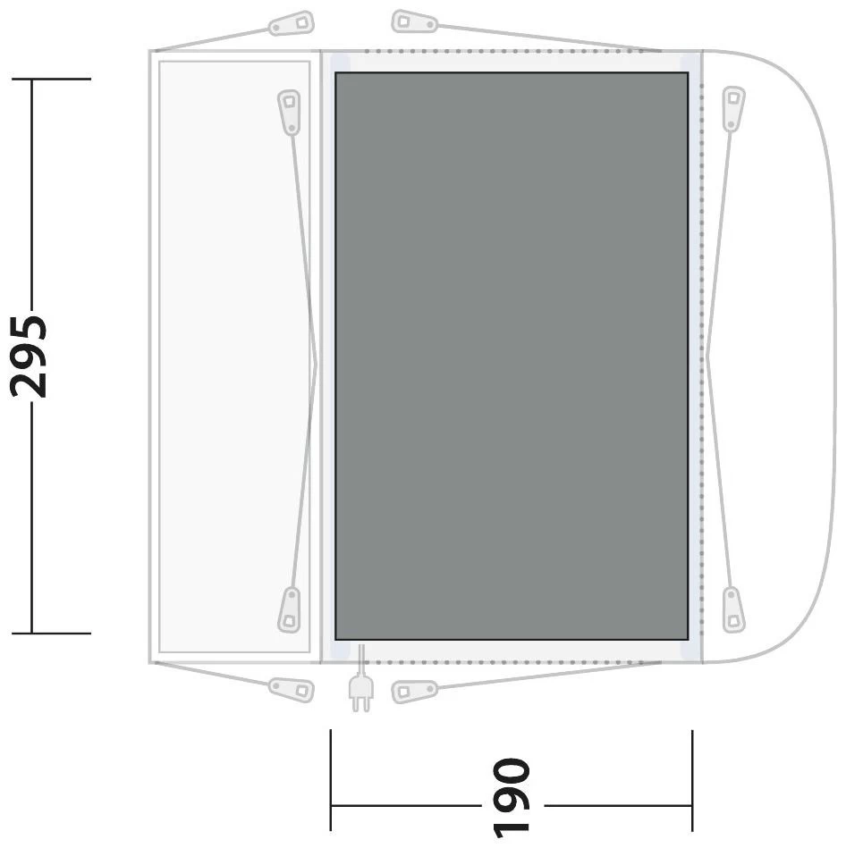 Outwell Parkville 200 Carpet Flat Woven Black-Grey 5 Outwell Parkville 200 Carpet Flat Woven Black-Grey - Afbeelding 3