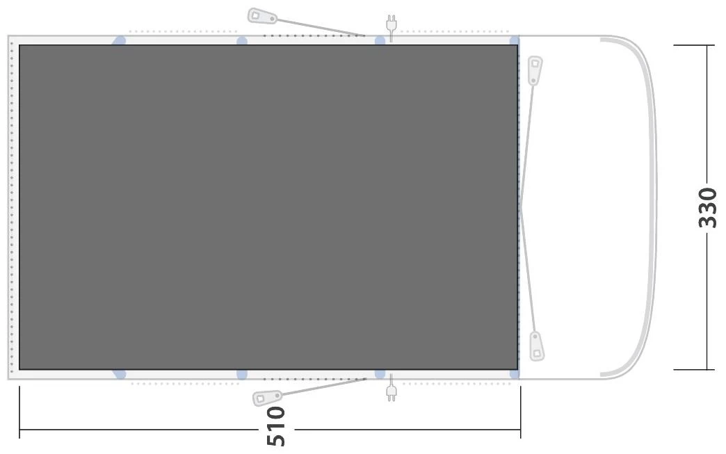 Outwell Springville 5SA Footprint Black-Grey 4 Outwell Springville 5SA Footprint Black-Grey - Afbeelding 2
