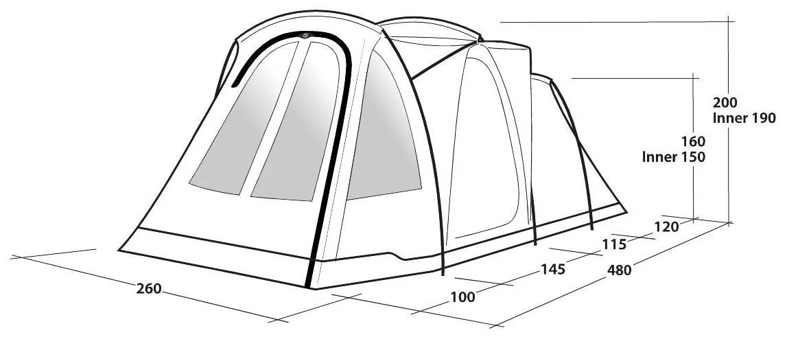 Outwell Springwood 4SG Blue 4 Outwell Springwood 4SG Blue - Afbeelding 2