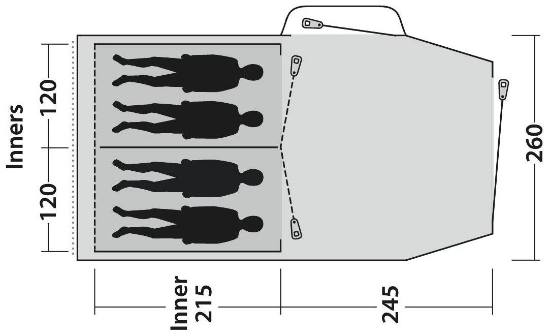 Outwell Springwood 4SG Blue 5 Outwell Springwood 4SG Blue - Afbeelding 3