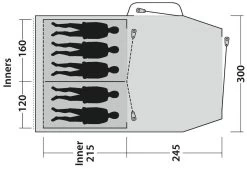Outwell Springwood 5SG Blue -Buitenkampeertent Winkel outwell springwood 5sg blue 2 4