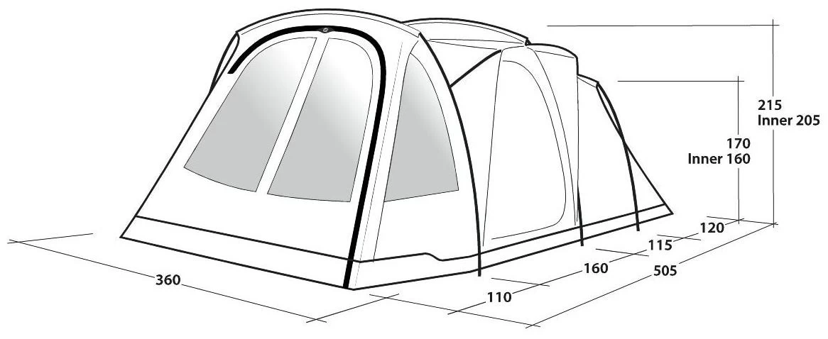 Outwell Springwood 6SG Blue 4 Outwell Springwood 6SG Blue - Afbeelding 2