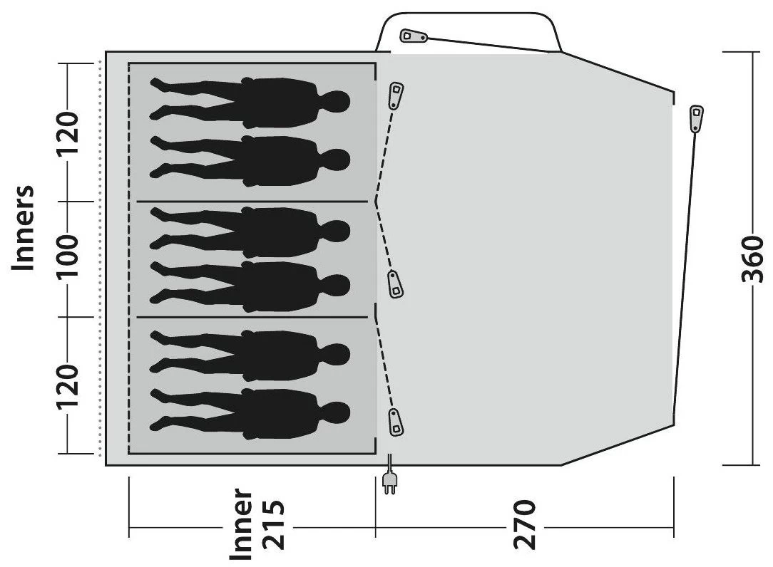 Outwell Springwood 6SG Blue 5 Outwell Springwood 6SG Blue - Afbeelding 3