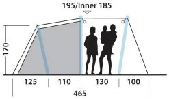 Outwell Starhill 4A Blue -Buitenkampeertent Winkel outwell starhill 4a blue 3 1
