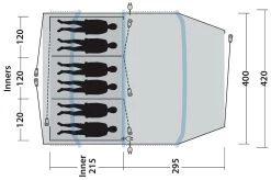 Outwell Starhill 6A Blue -Buitenkampeertent Winkel outwell starhill 6a blue 2 1