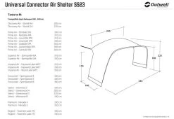 Outwell Universal Connector Air Shelter Black-Grey -Buitenkampeertent Winkel outwell universal connector air shelter black grey 4