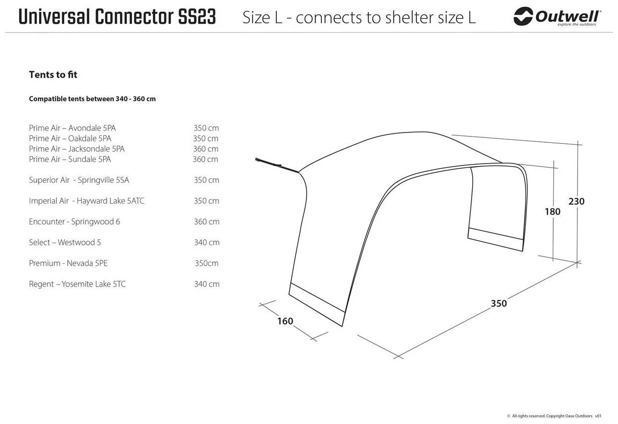 Outwell Universal Connector M Black-Grey 3 Outwell Universal Connector M Black-Grey
