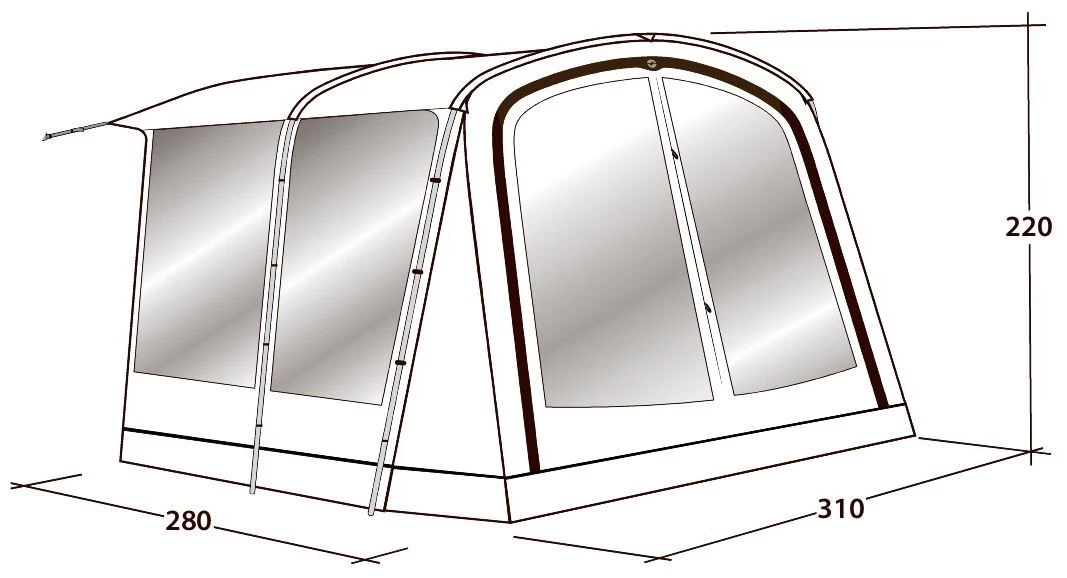 Outwell Universal Luifel Size 2 Black-Grey 4 Outwell Universal Luifel Size 2 Black-Grey - Afbeelding 2