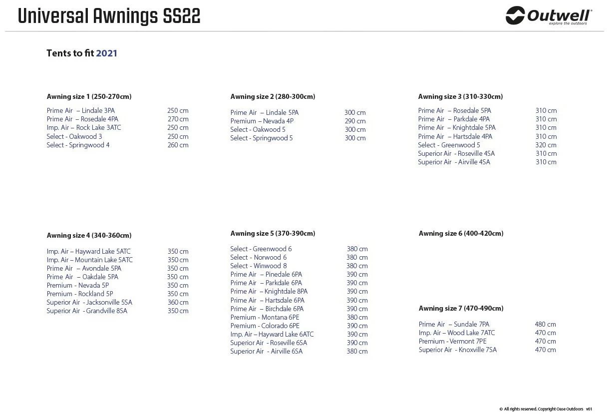 Outwell Universal Luifel Size 2 Black-Grey 6 Outwell Universal Luifel Size 2 Black-Grey - Afbeelding 4