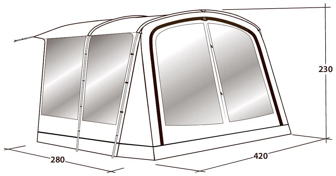 Outwell Universal Luifel Size 6 Black-Grey 4 Outwell Universal Luifel Size 6 Black-Grey - Afbeelding 2