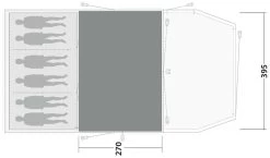 Outwell Yosemite Lake 6TC Woven Carpet -Buitenkampeertent Winkel outwell yosemite lake 6tc woven carpet grey 2