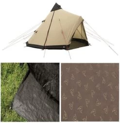 Robens Chinook Ursa Package Deal Khaki Tent + Footprint + Fleececarpet -Buitenkampeertent Winkel robens chinook ursa package deal 6