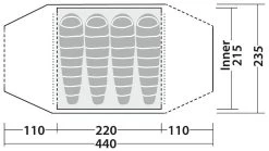 Robens Goshawk 4 Green -Buitenkampeertent Winkel robens goshawk 4 green 2