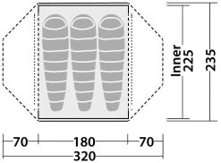 Robens Lodge 3 Green -Buitenkampeertent Winkel robens lodge 3 green 4